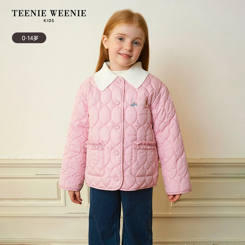 TeenieWeenie Kids小熊童装秋冬女童宝宝可拆翻领棉服TKJP258T64N