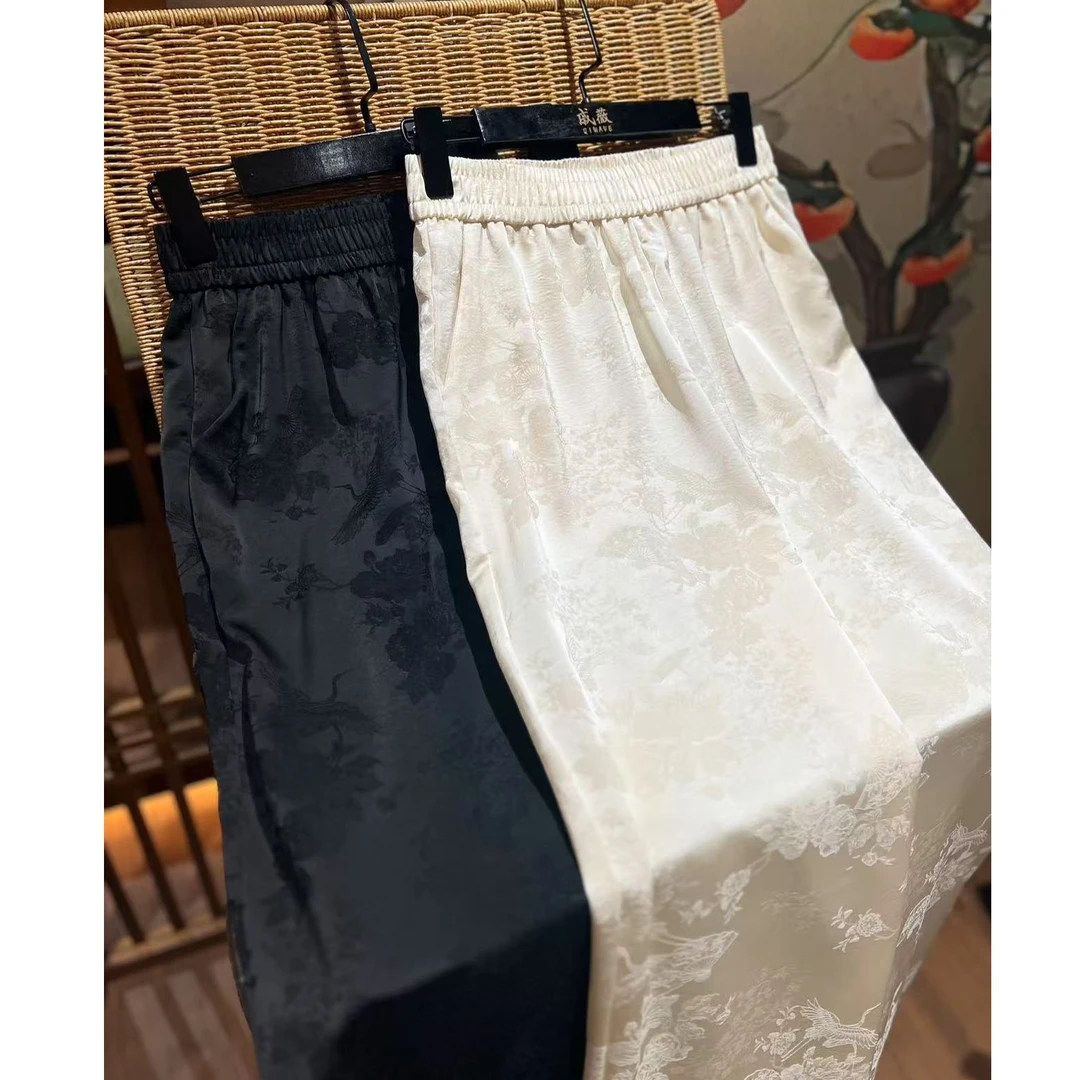 戚薇原创【逍遥裤】长100早春高品质国风直筒裤