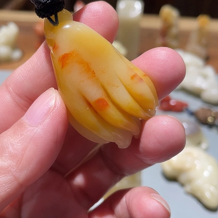 寿山石佛手瓜挂件吊坠