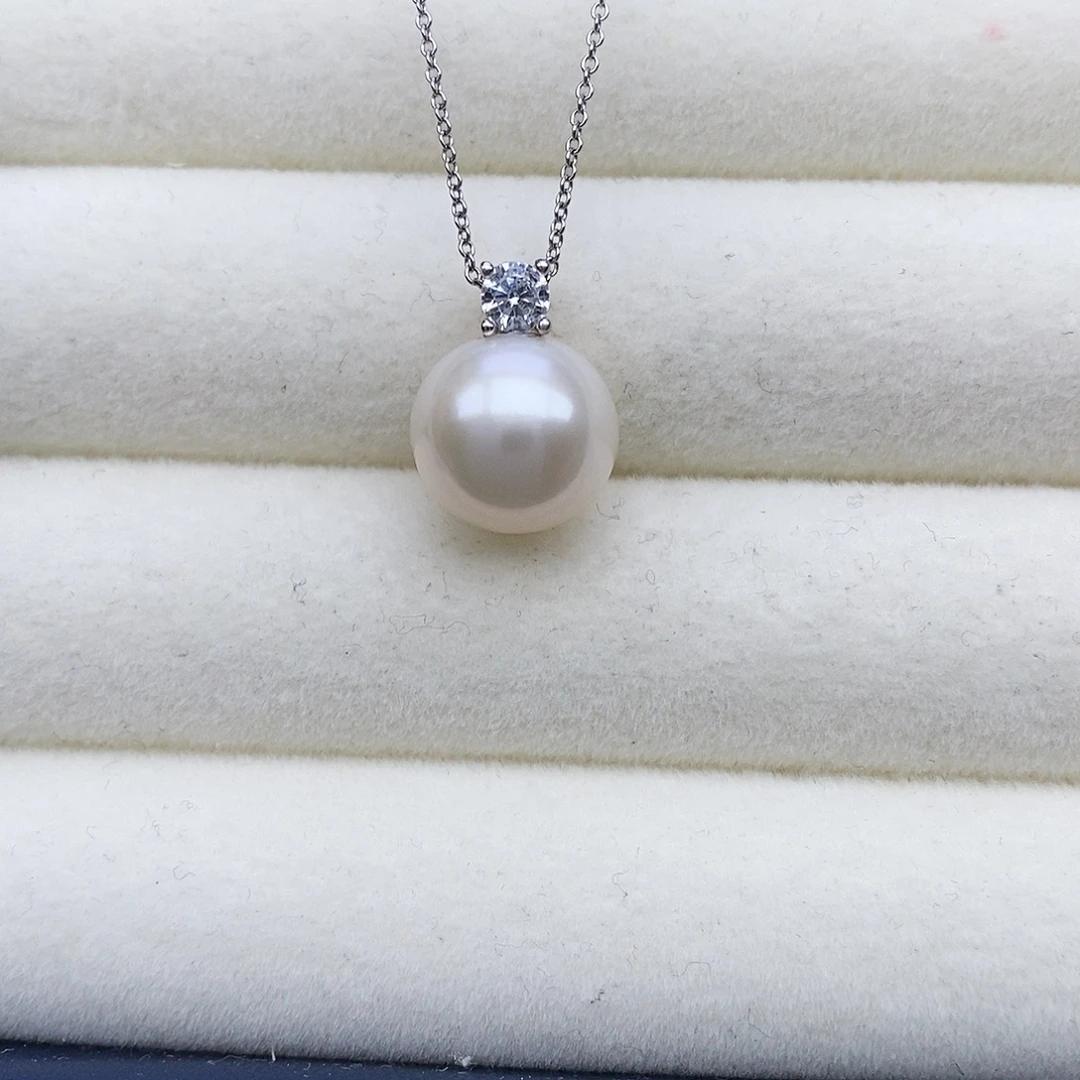 淡水珍珠银S925镶嵌颈饰