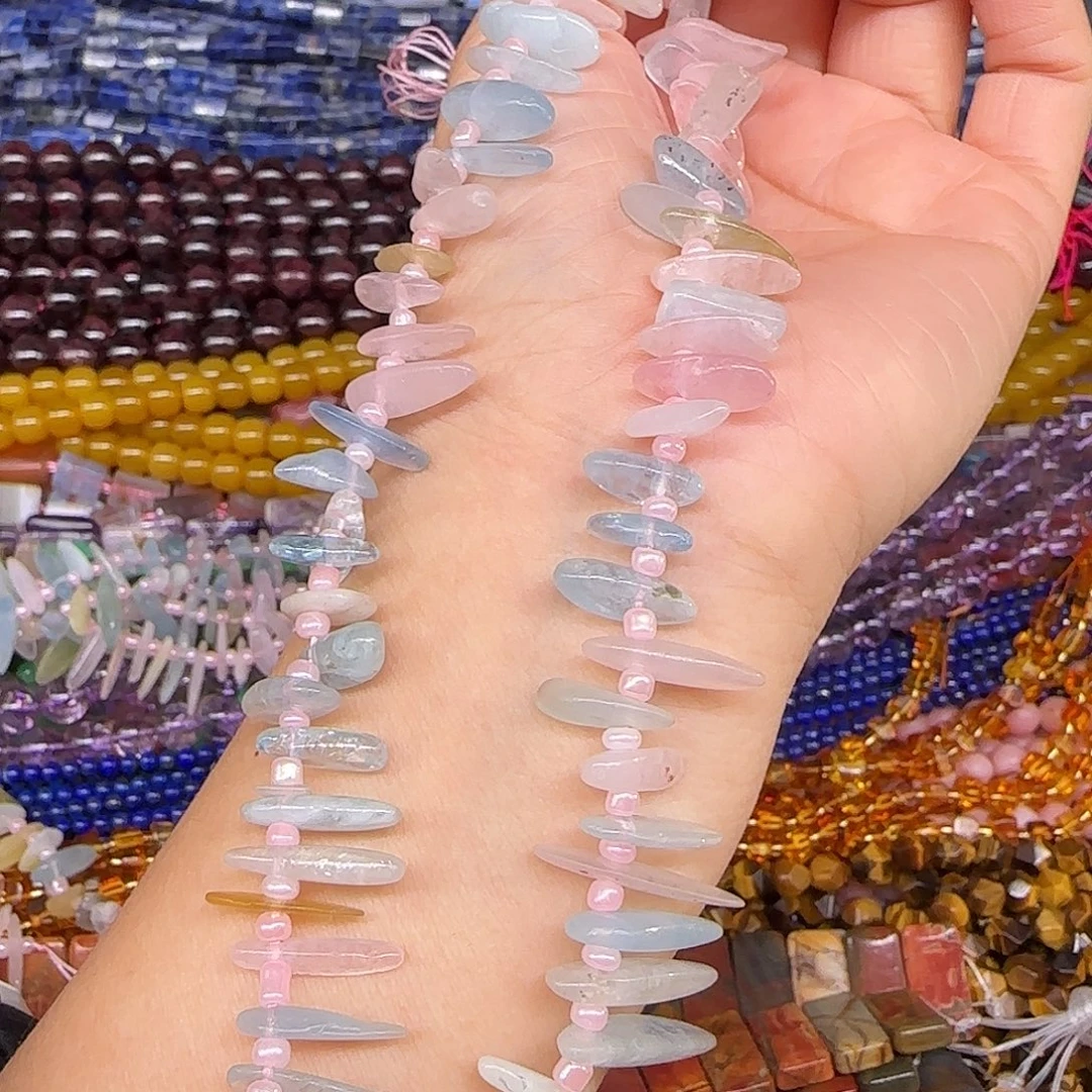 玛瑙/玉髓合金珠宝半成品摩根石卡子一条