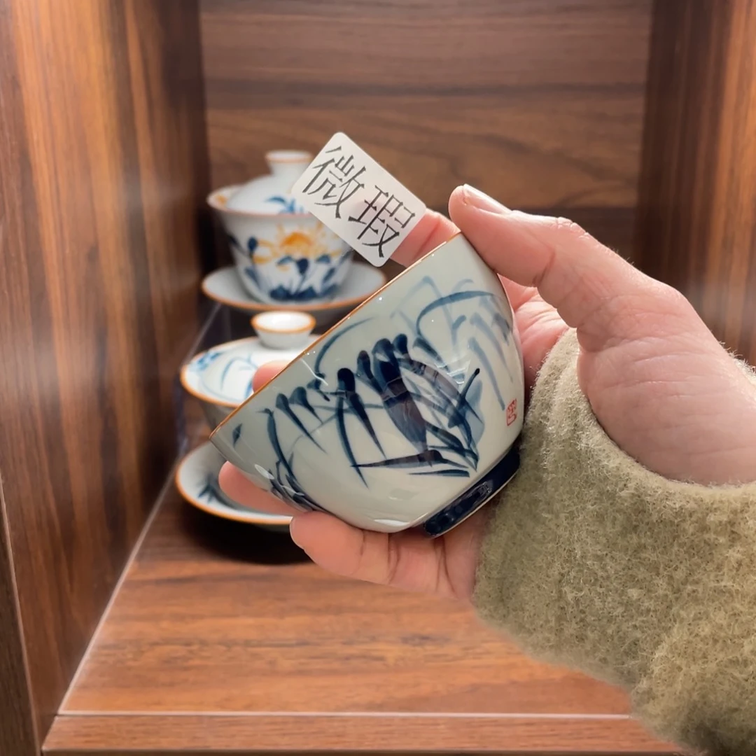 微瑕釉下彩纯手绘