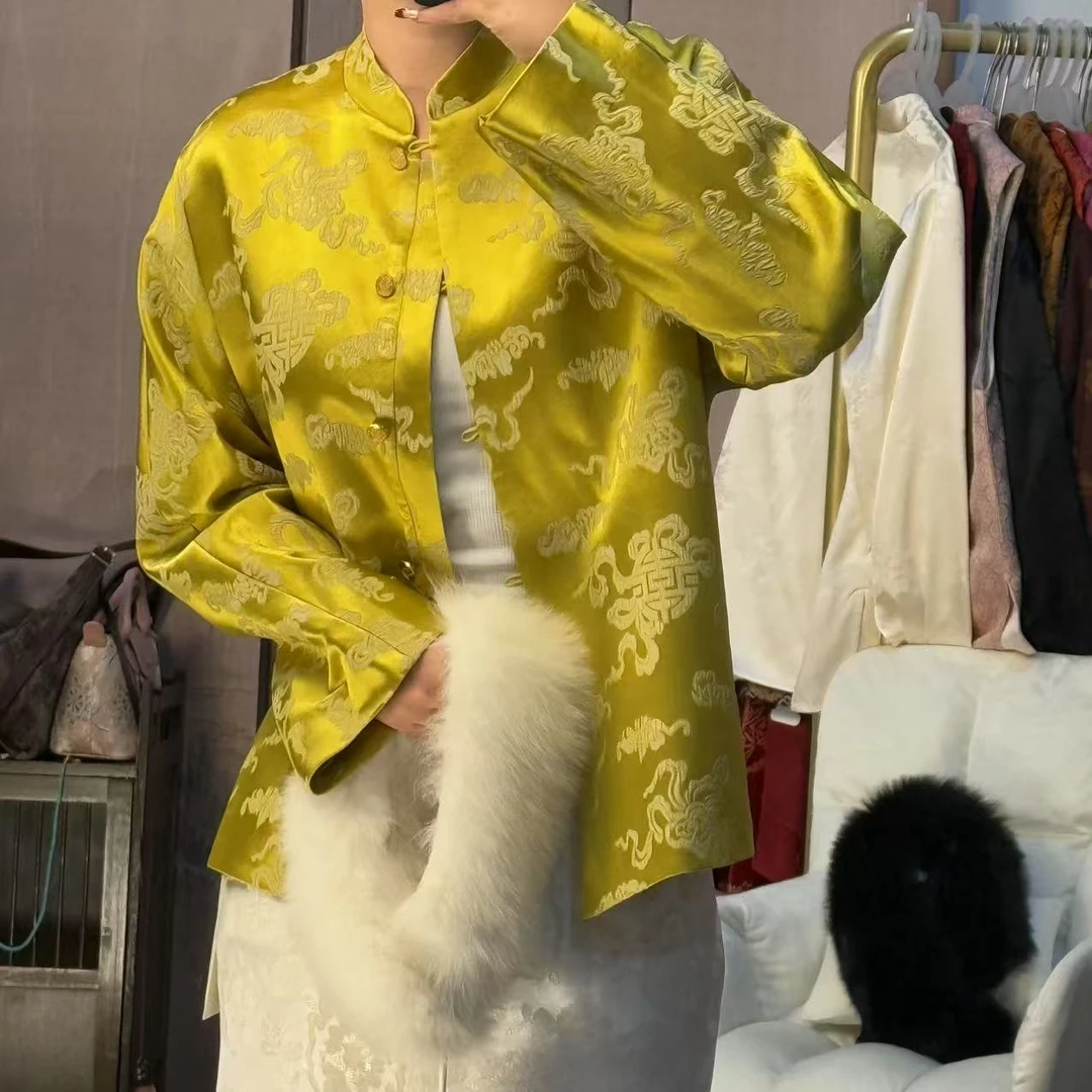 桑蚕丝冠乐皱！八宝葫芦祥云纹