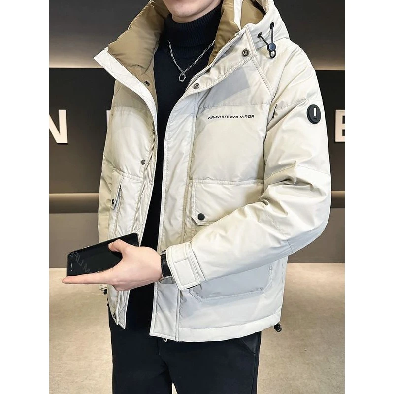 波司登极地鸭绒羽绒服男士短款冬季新款潮牌连帽保暖加厚三防适用