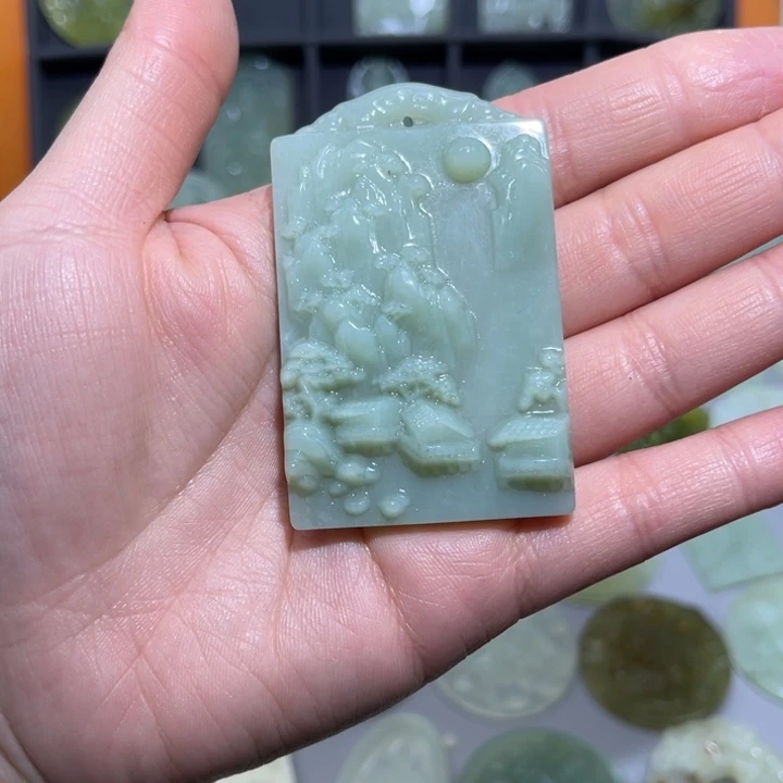 岫玉吊坠(赠链)未镶嵌强*