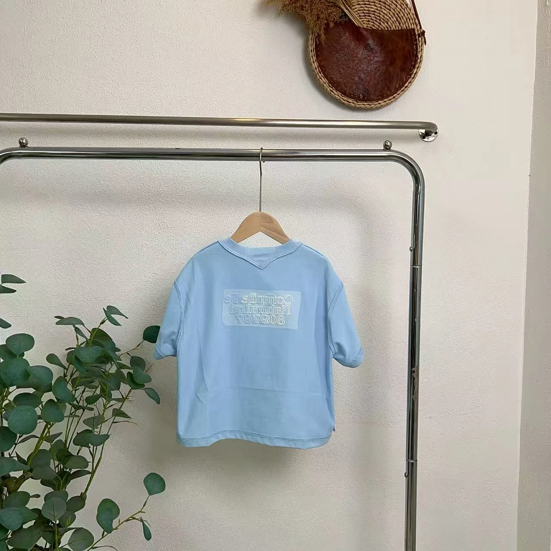 3692帕浅天蓝短袖圆领T恤