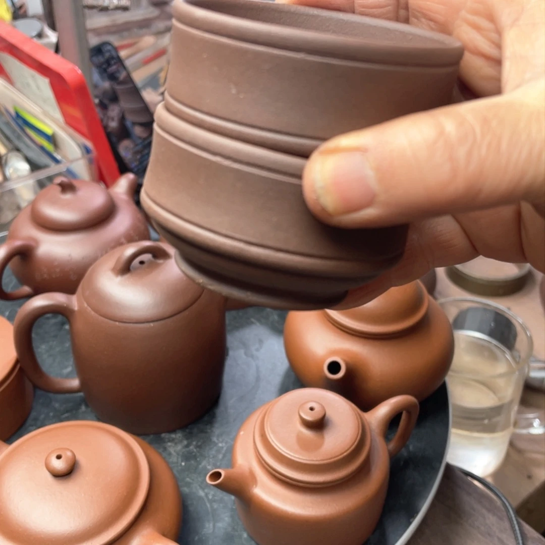 紫砂茶壶八****歌竹节杯，紫泥