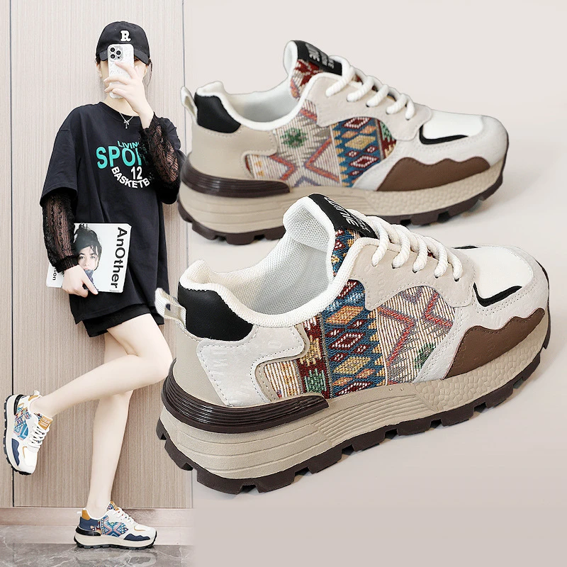 百搭女子鞋德训鞋夏季女式2025年女士鞋女鞋子运动软底厚爆款暴款