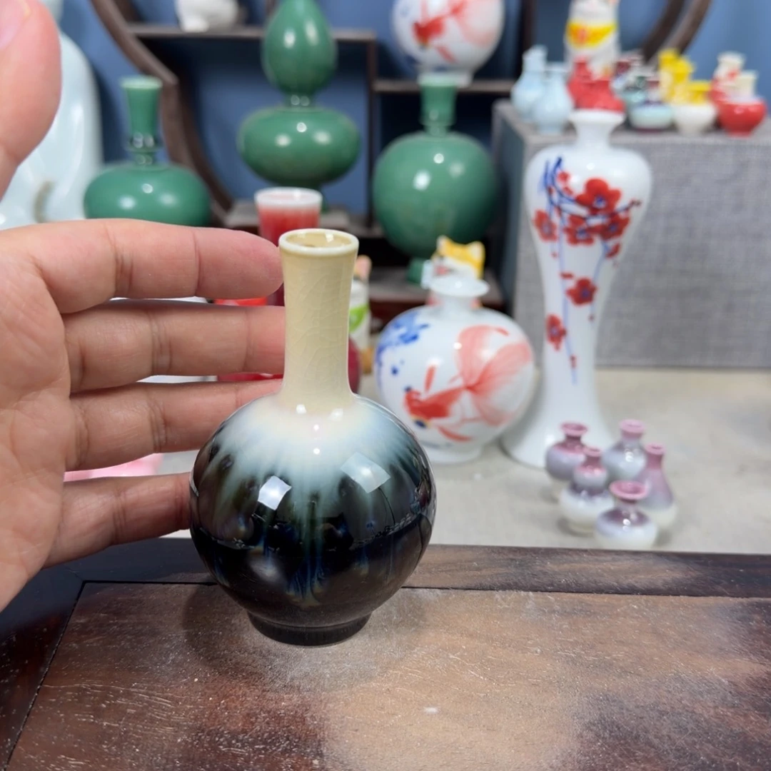 陶瓷手工小花器摆件