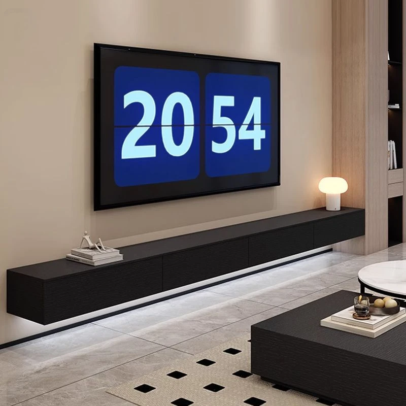 现代简约实木悬空电视柜家用客厅小户型高端悬挂电视机柜轻奢创意