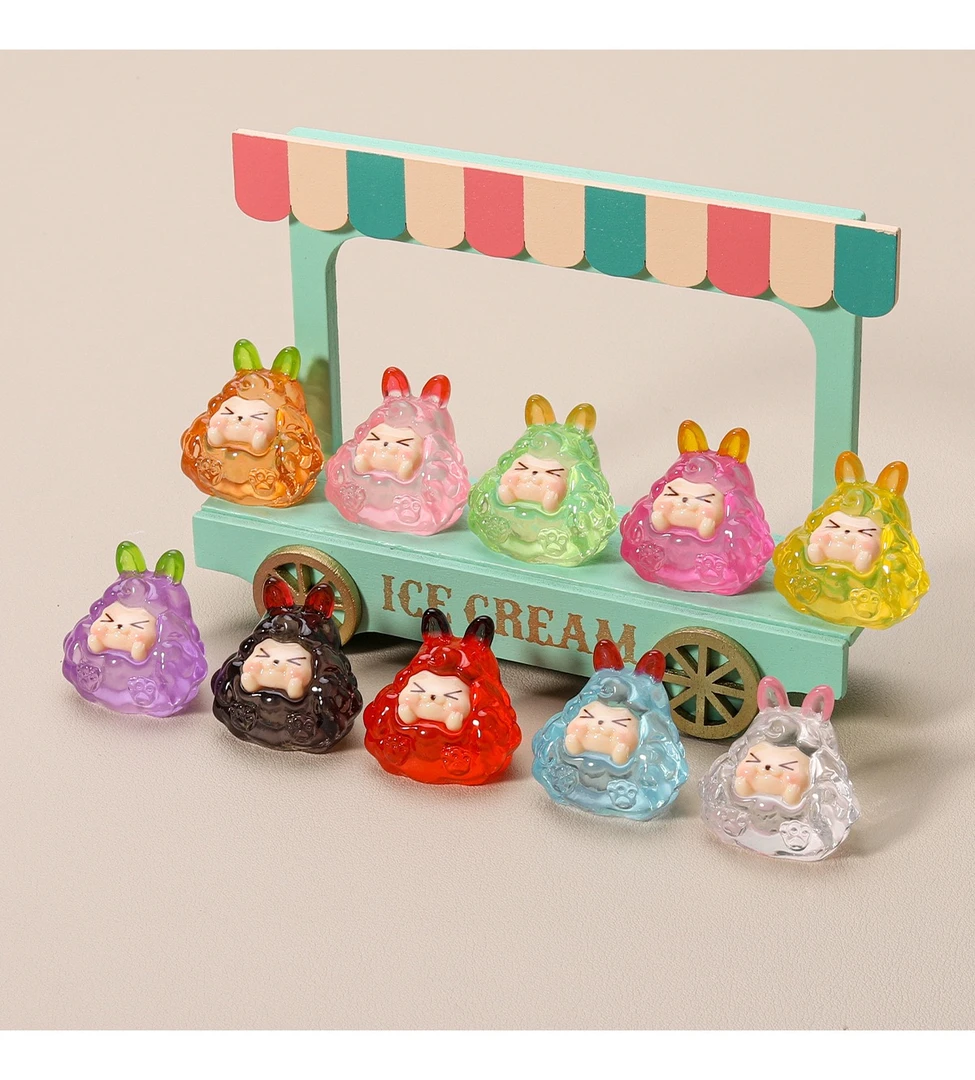 【九宫格 对对碰】迷你渐变高透塔塔树脂卡通摆件立体DIY