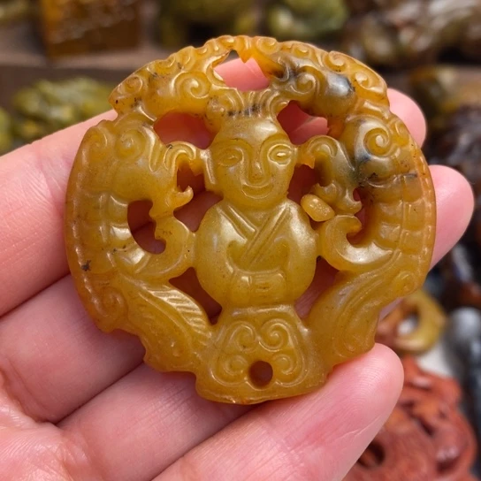 蛇纹石玉未镶嵌颈饰107