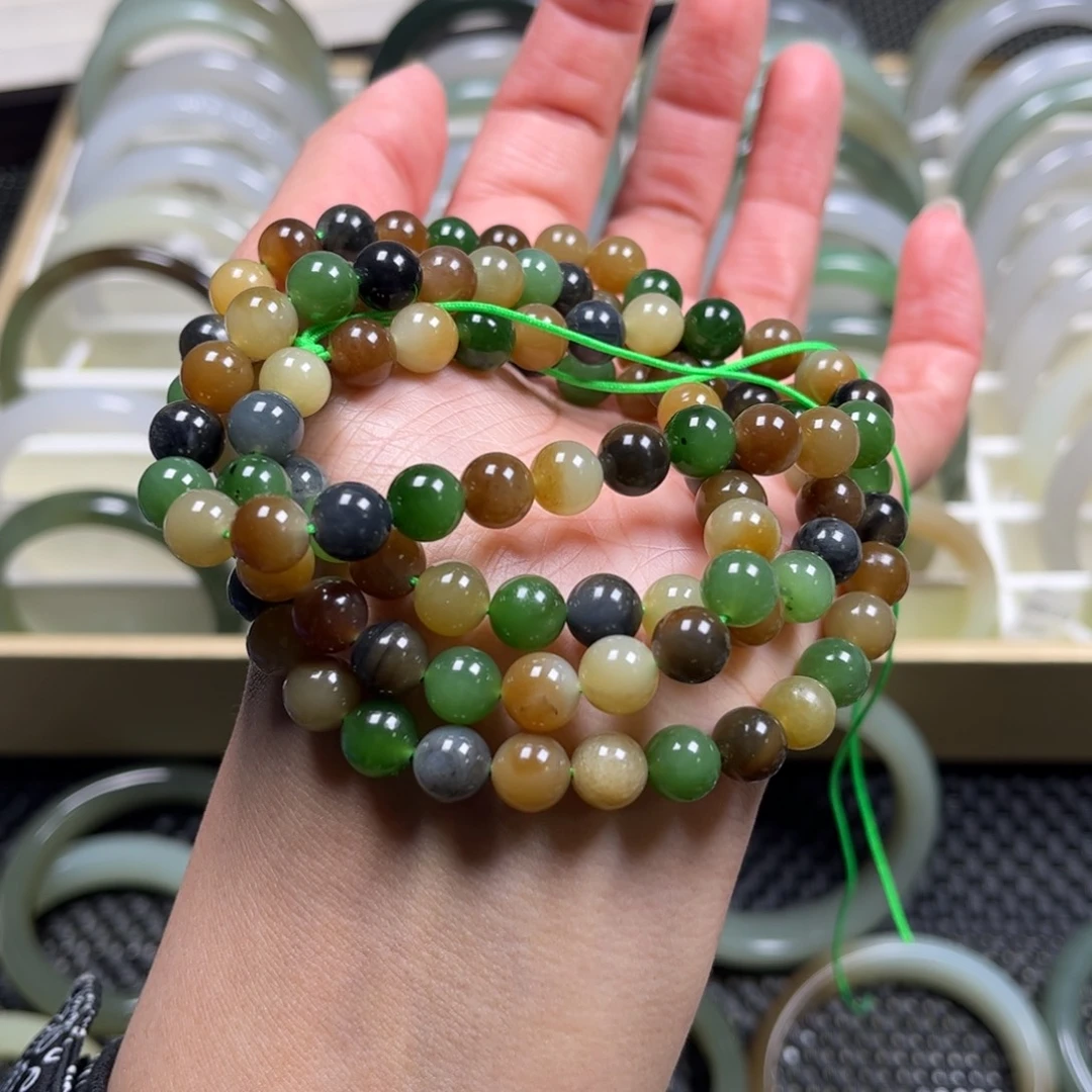 和田玉未镶嵌珠宝半成品长链