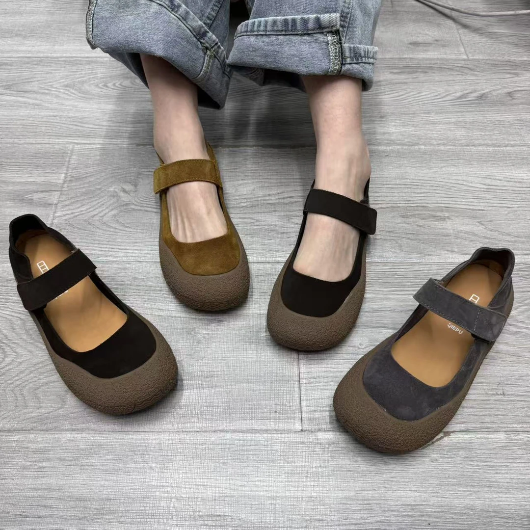 25012-2秋季平底单鞋仙女晚晚风浅口单鞋女鞋单鞋妈妈鞋舒适鞋子