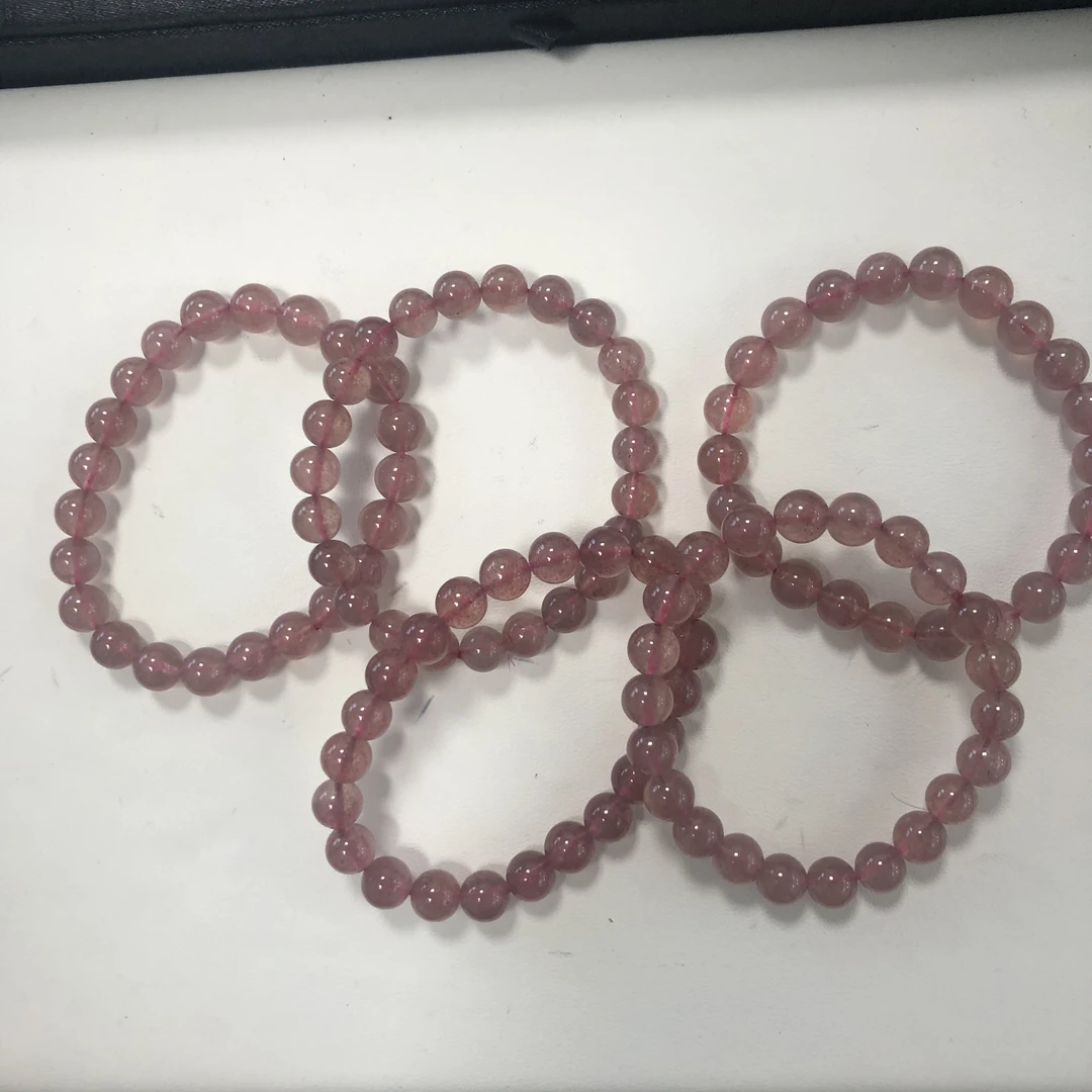 【热卖】天然草莓晶 8mm（对样性发其一）