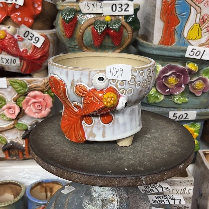 粗陶材质多肉花盆