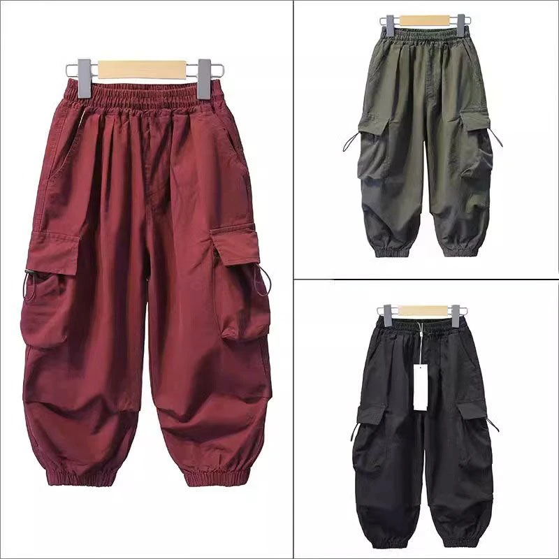 男童工装裤儿童长裤春秋款2025新款宝宝痞帅中大童秋季百搭裤子潮