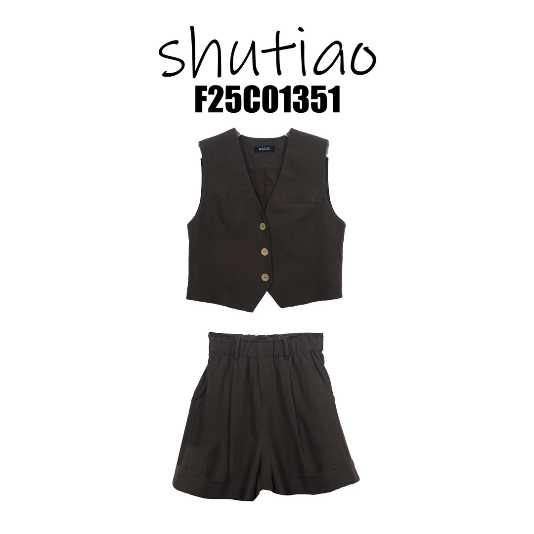 【SHUTIAO】2025春夏：新款小众设计款套装F25C01351