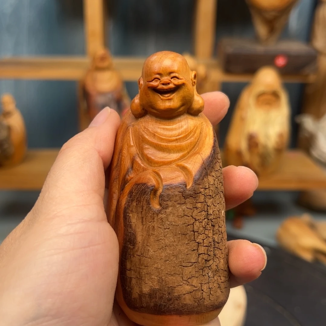 木不*崖柏木摆件手把件