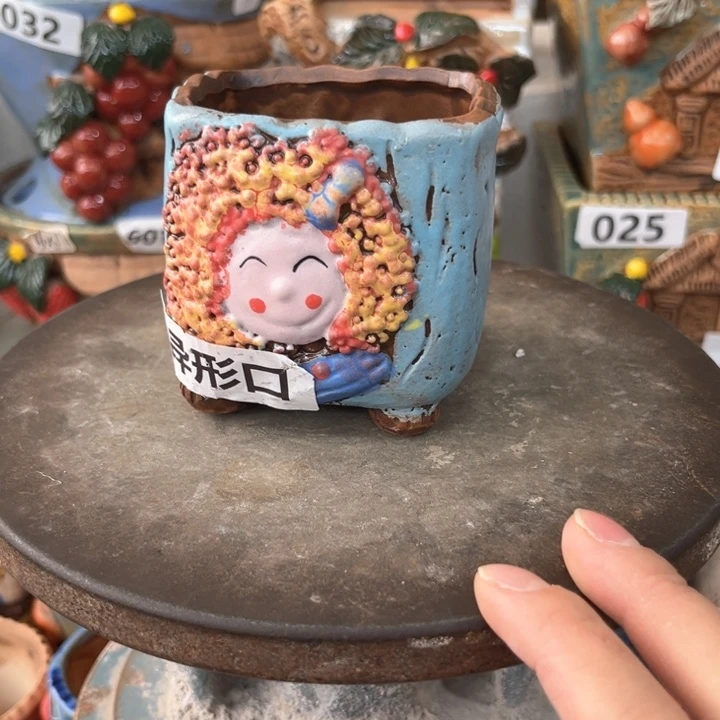 紫砂花盆粗陶材质多肉花盆