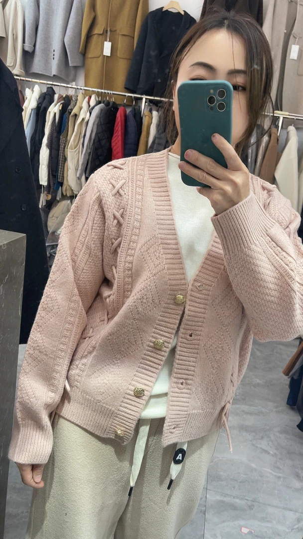 学院风时尚秋冬毛衫春季毛针织衫V领厚款秋季长袖圆领气质