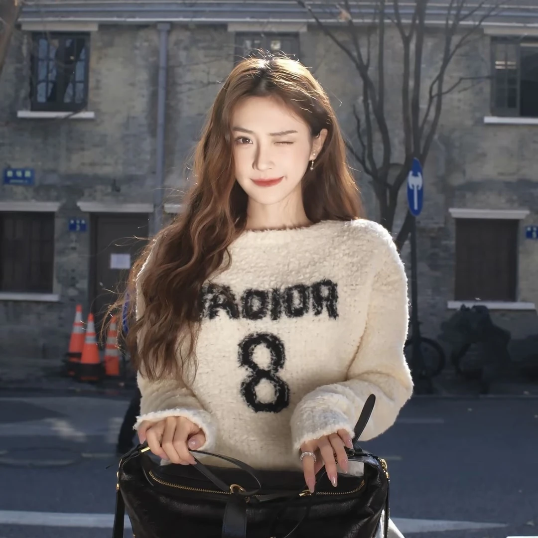 99新 DIOR/迪奥 au375/白色字母logo羊毛上衣 36码 羊毛
