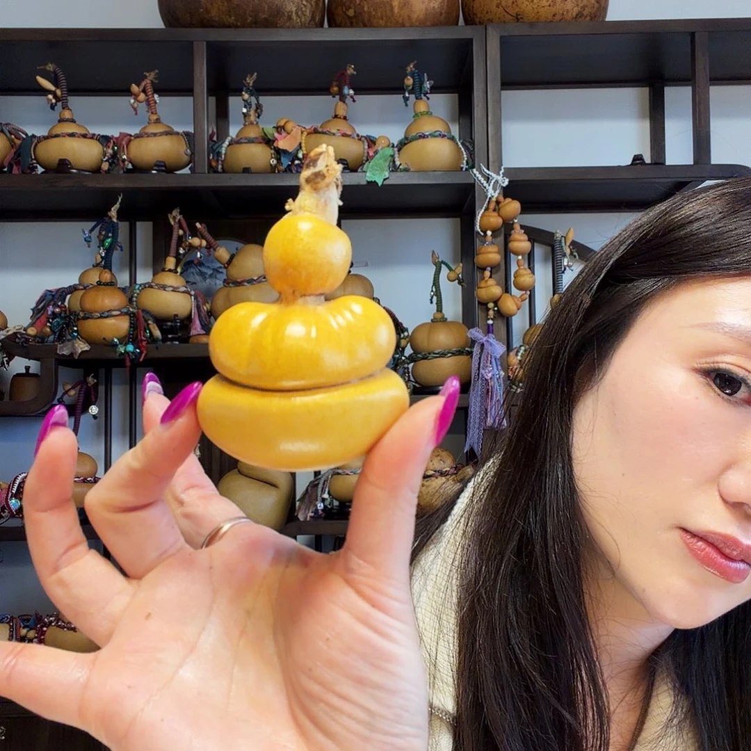 李***丫熊猫脸钱袋子葫芦把件