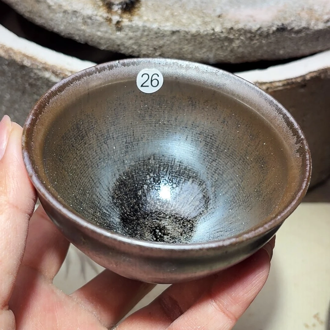 茶盏义兴龙窑建盏26落灰烧