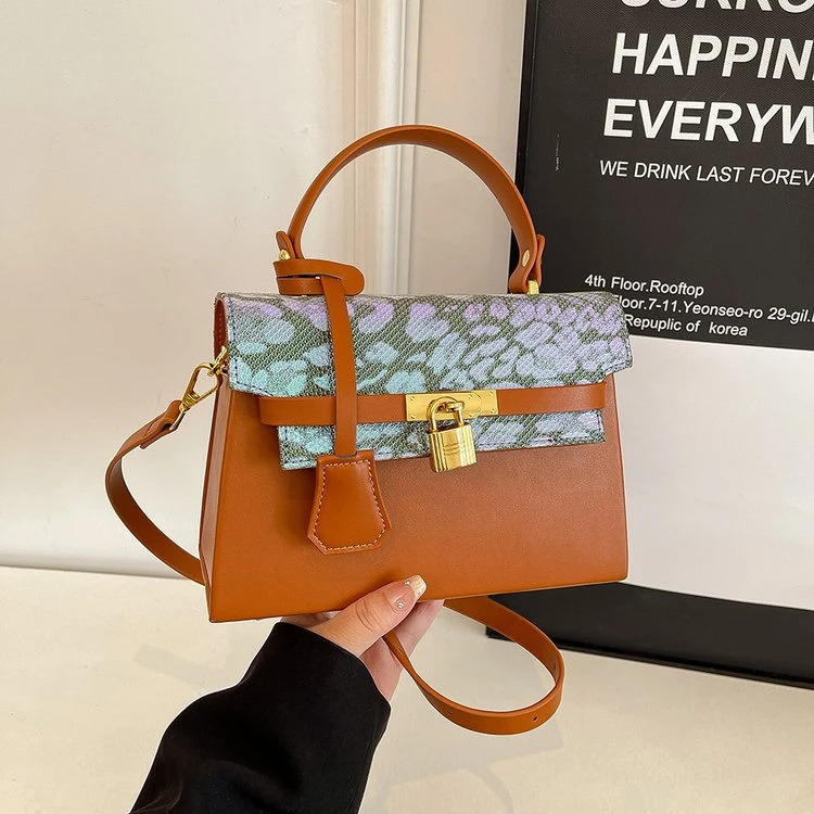 经典印花百搭单肩斜挎手提包洋气轻奢时尚潮流女款包包