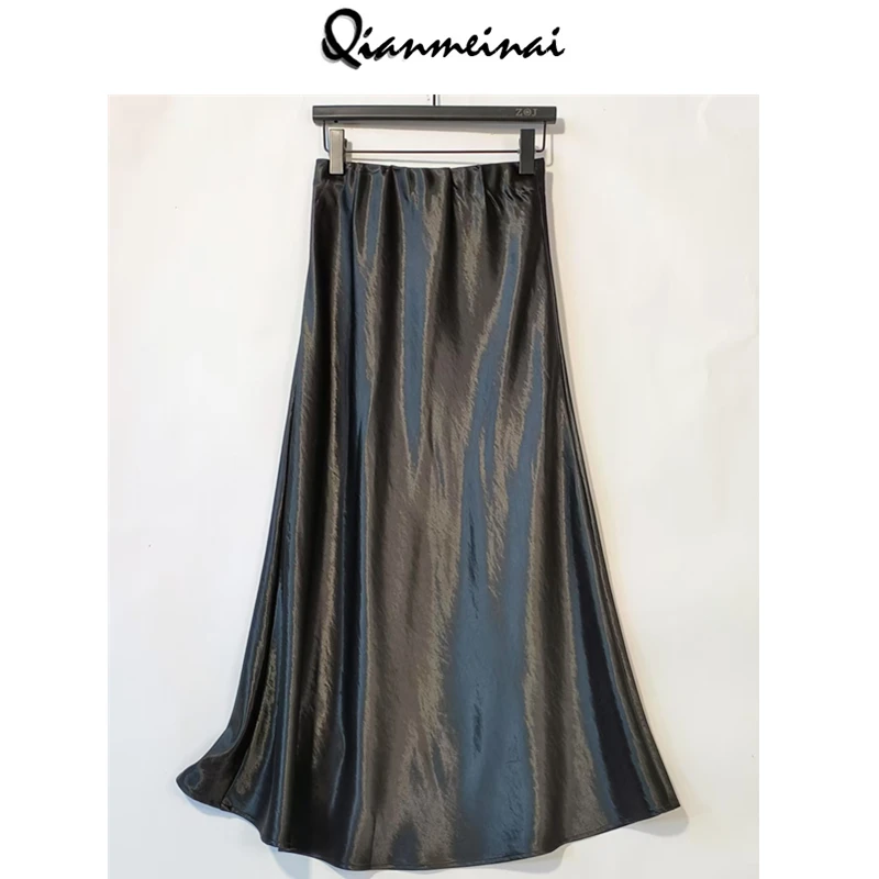 半身裙亮面裙子长款裙子