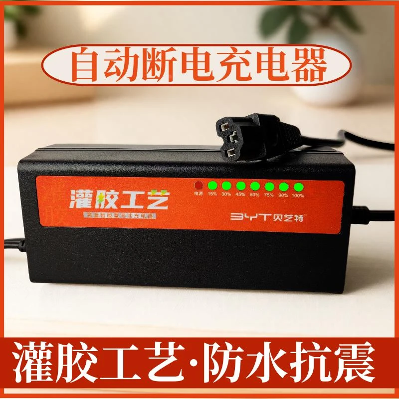 电动车充电器60v20ah安72v伏自动断电防水灌胶智能铅酸电瓶车通用