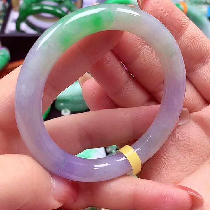 黄***榆翡翠未镶嵌手镯翡翠手镯