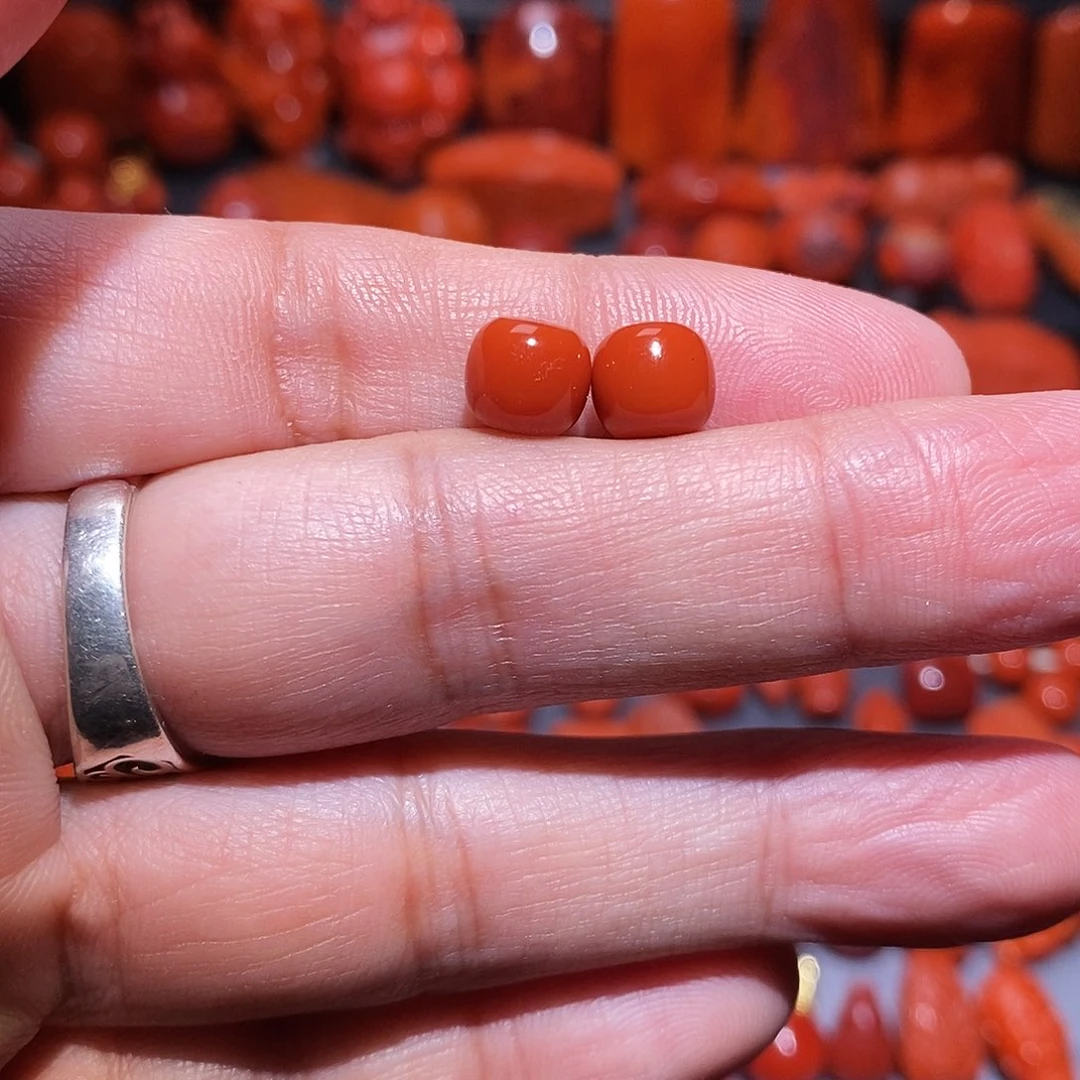 ゛***ヾ南红玛瑙未镶嵌老型8