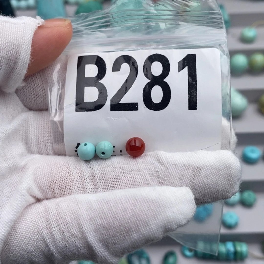 未镶嵌卡5.6圆珠一对南红玛瑙