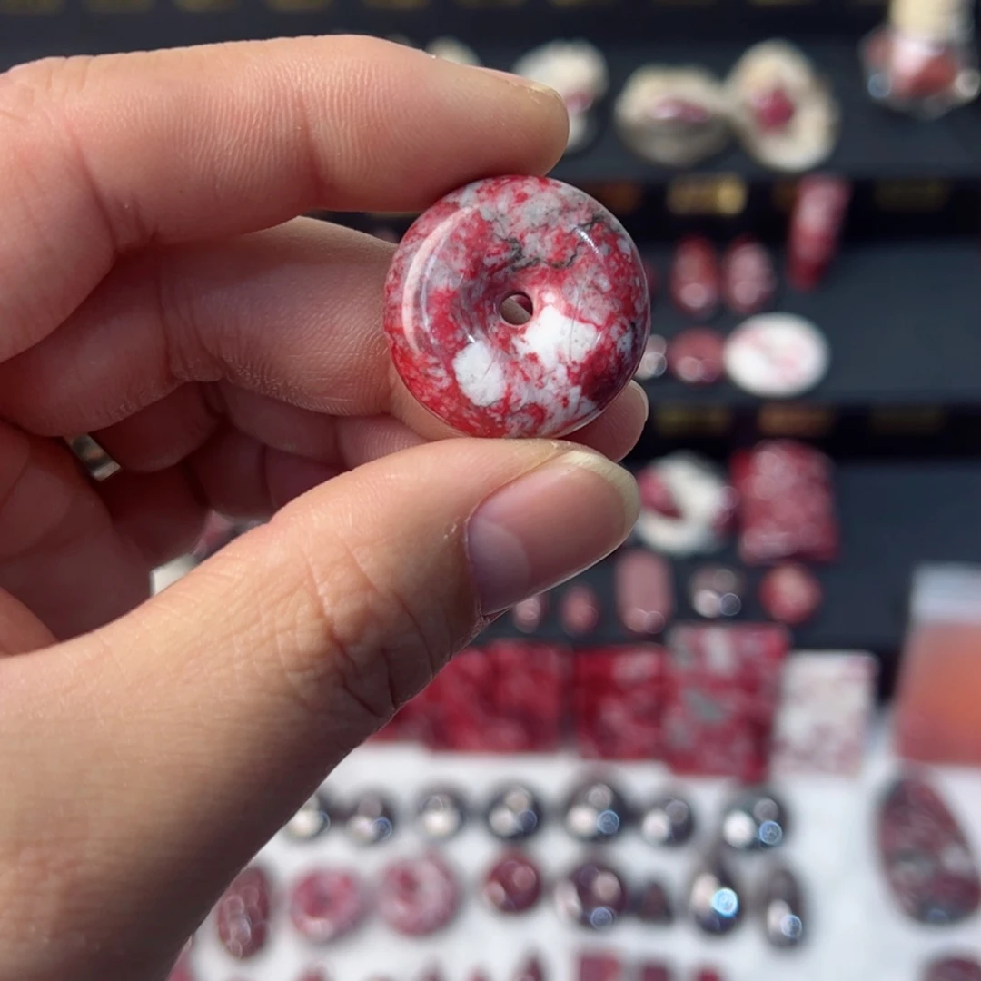 天然辰砂天然朱砂平安扣12