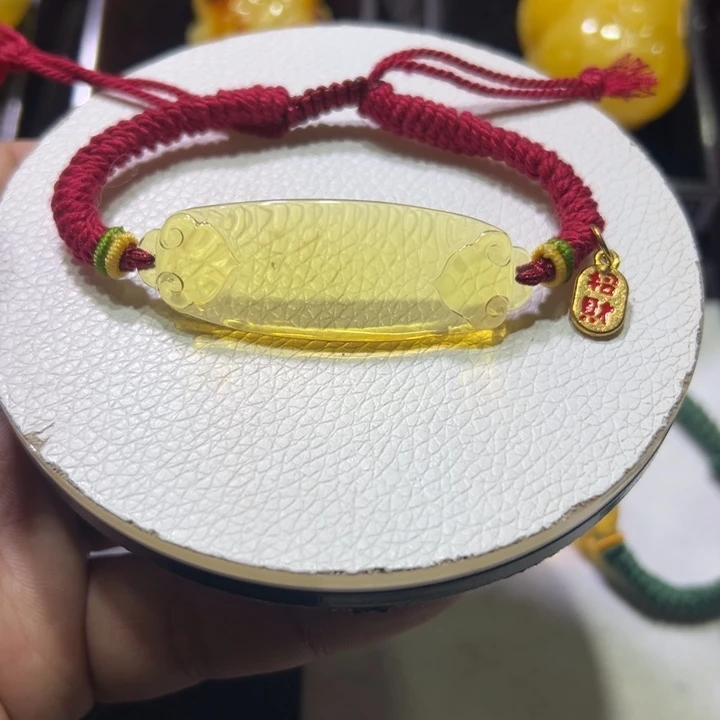 琥珀未镶嵌颈饰琥珀手串