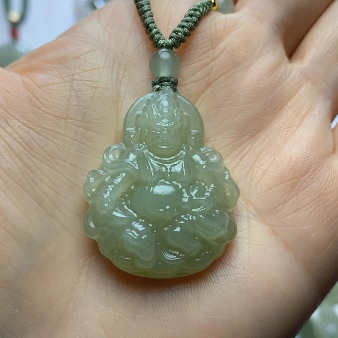 和田玉颈饰未镶嵌黄财神