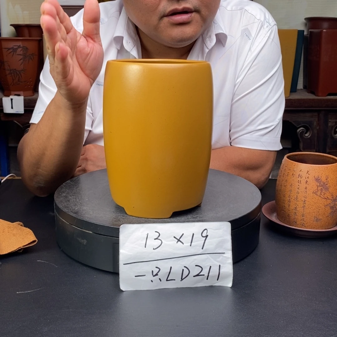 紫砂花盆货号一只LD211