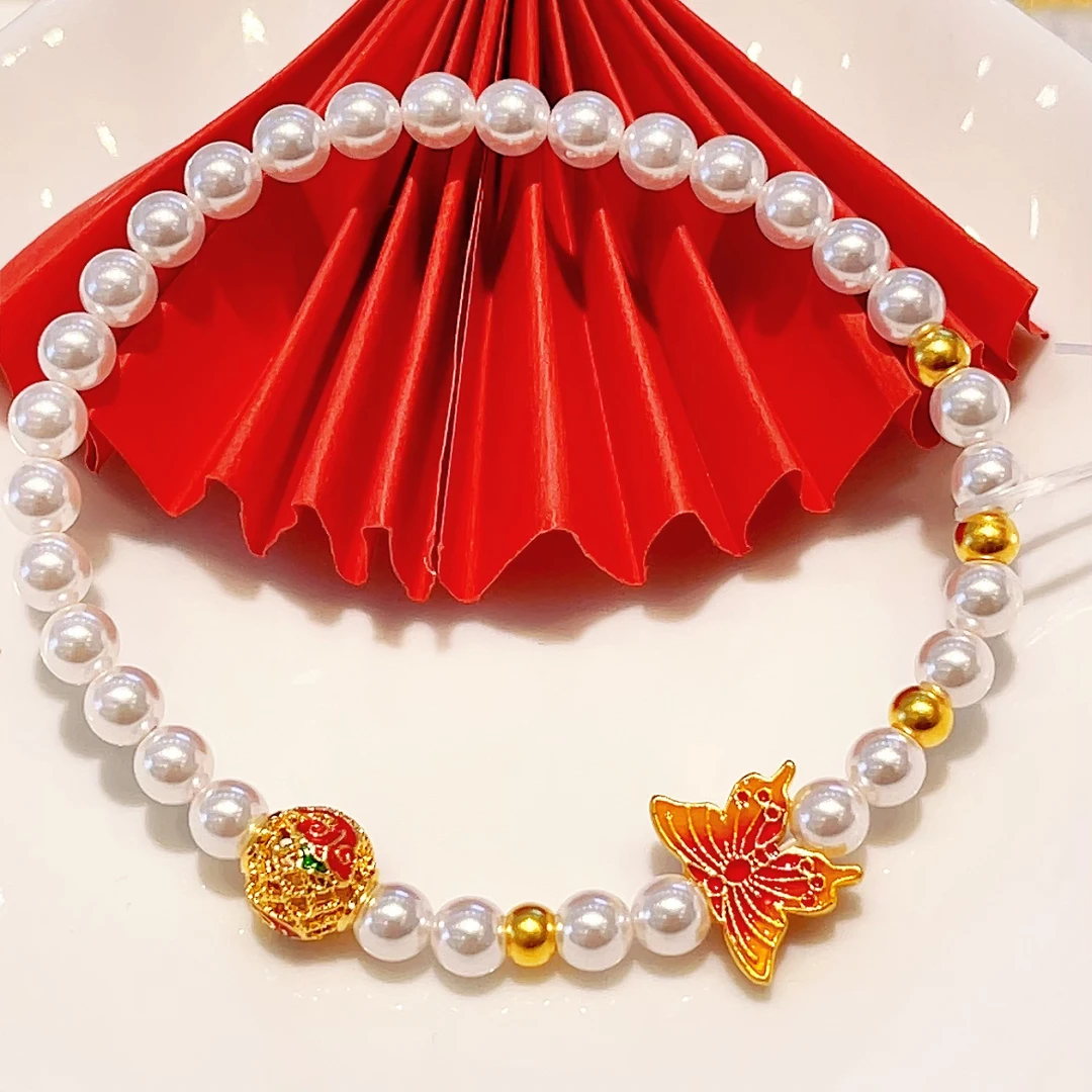 3D硬足金蝴蝶手串 时尚轻奢百搭 不含其他配饰