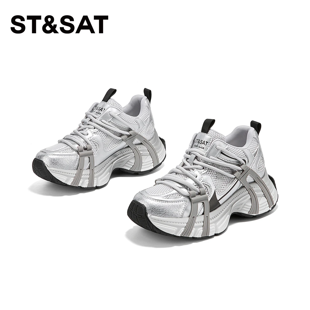 【时和岁稔】星期六厚底增高休闲老爹鞋2025冬季休闲女鞋SSD1112U30