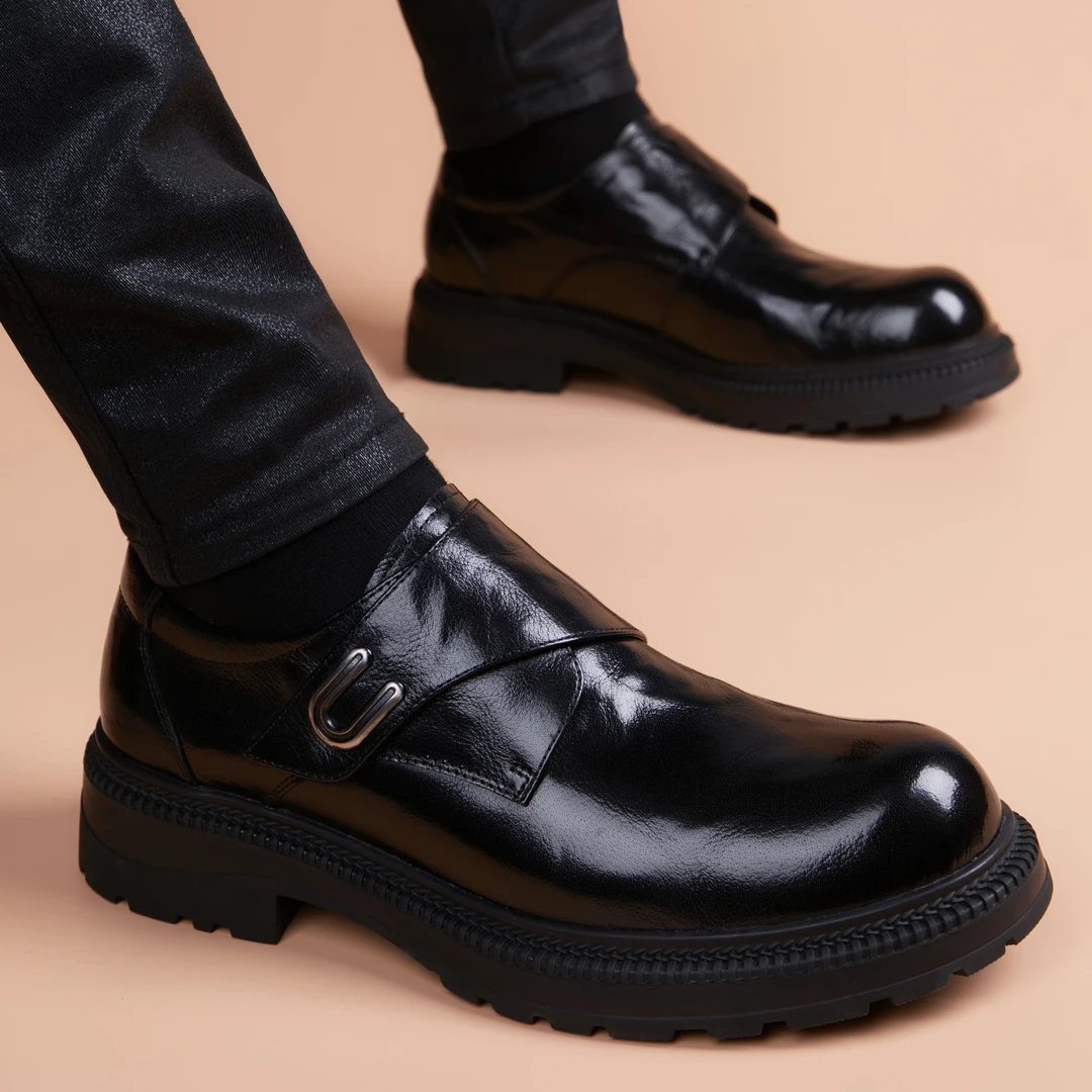时尚男款2025新款商务正装皮鞋英伦风结婚鞋休闲百搭软底德比男鞋