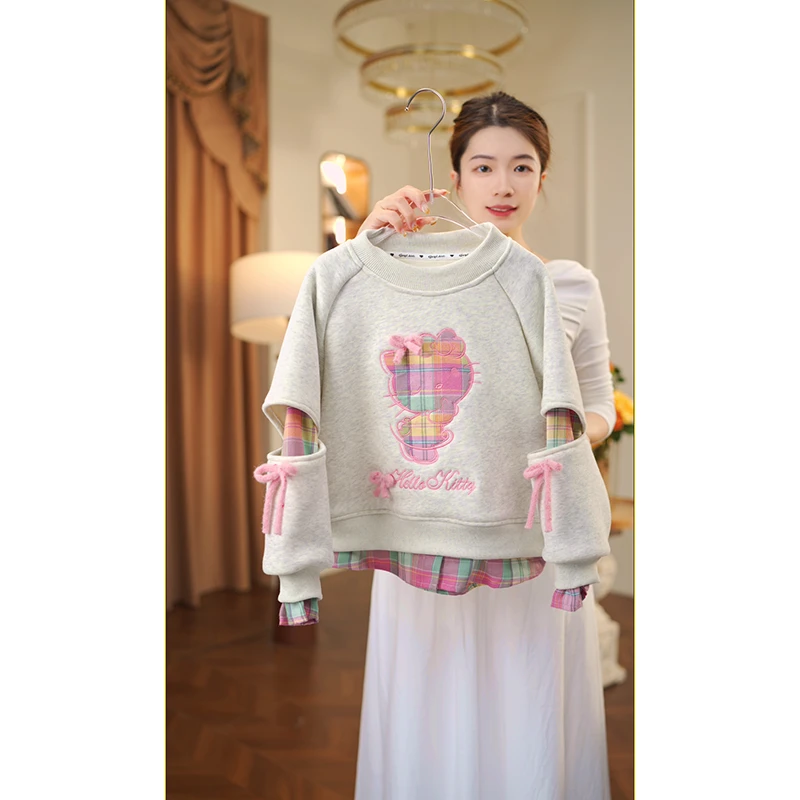 女童2025冬款加绒卫衣中大童冬季新款洋气儿童冬装3287