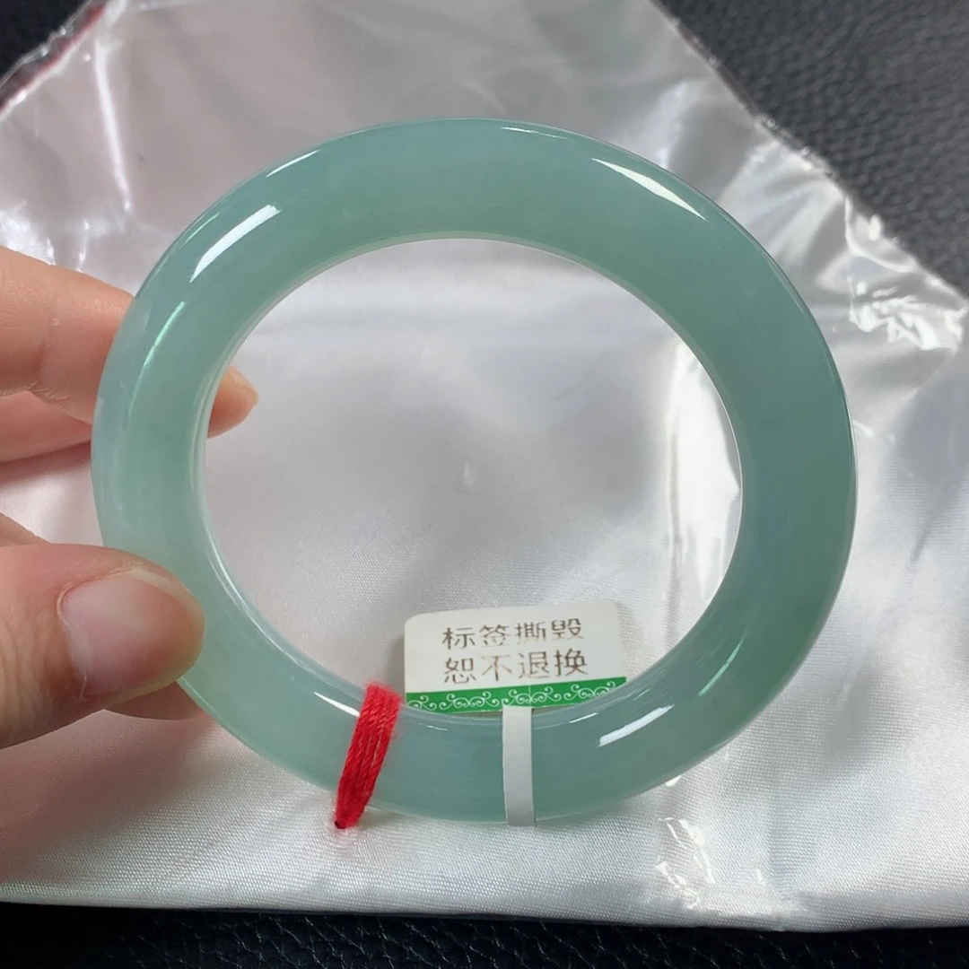 翡翠手镯未镶嵌缅甸天然翡翠手镯54圈口