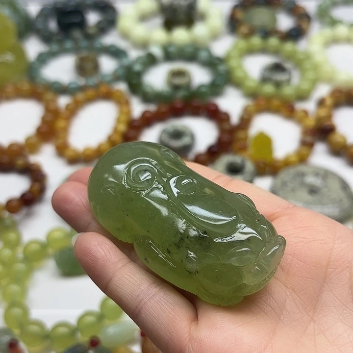 蛇纹石玉未镶嵌手把