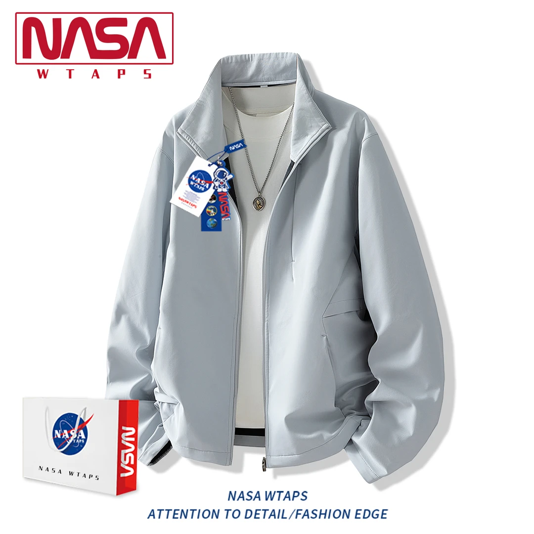 NASA WTAPS美式立领飞行夹克男款春秋季潮牌宽松情侣款休闲外套男