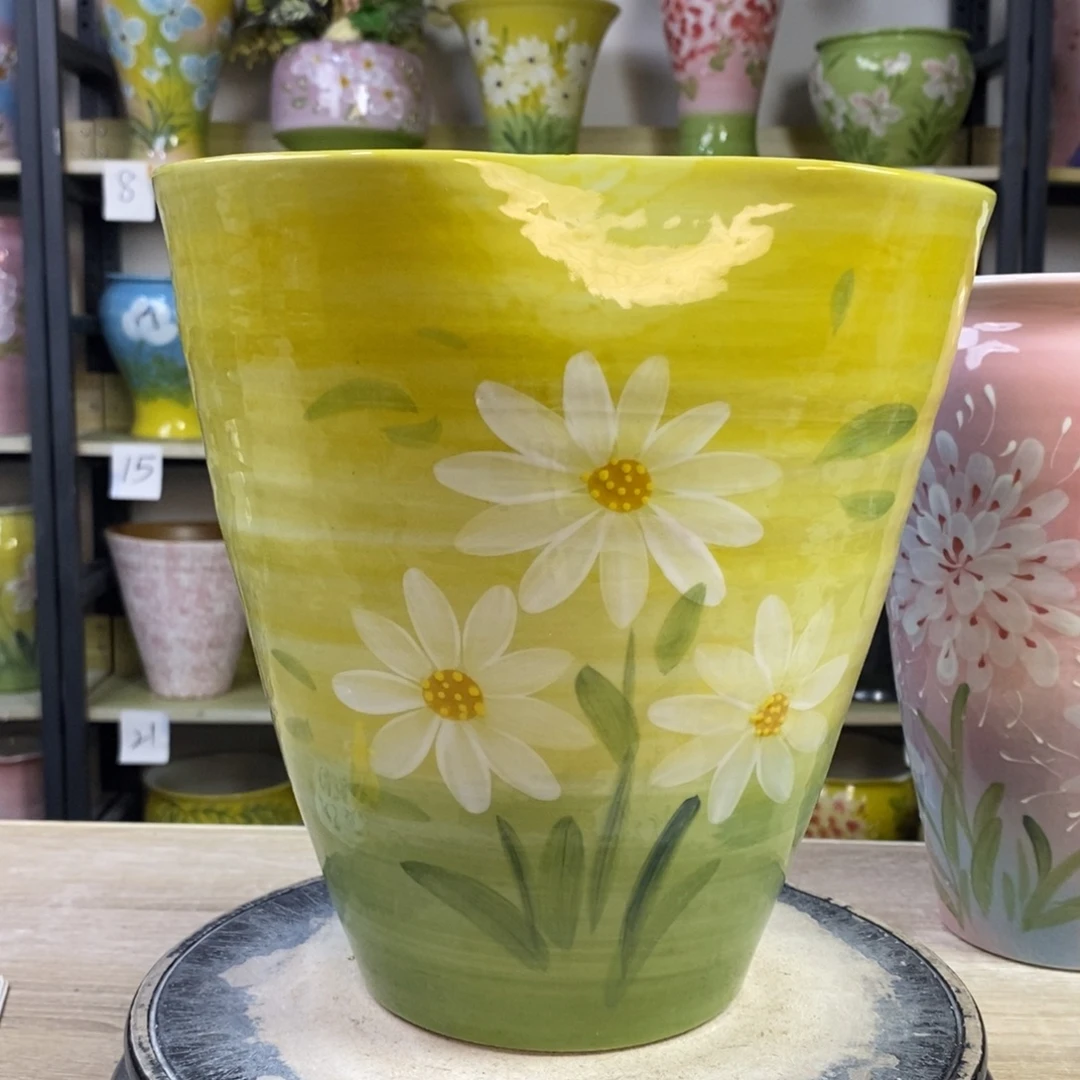 景德镇手工手绘陶瓷花盆