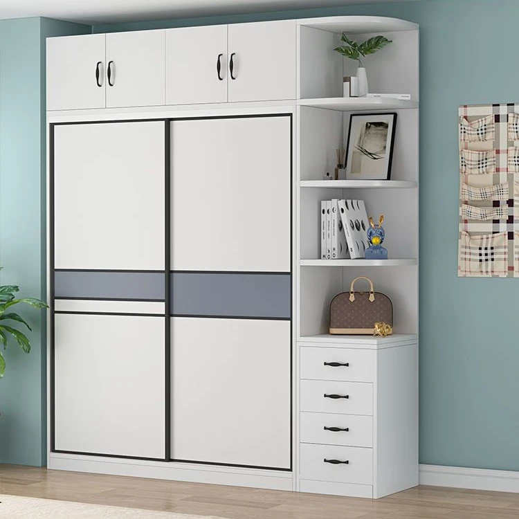 2025新款纯实木衣柜家用卧室收纳柜推拉门柜子储物柜出租屋大衣橱