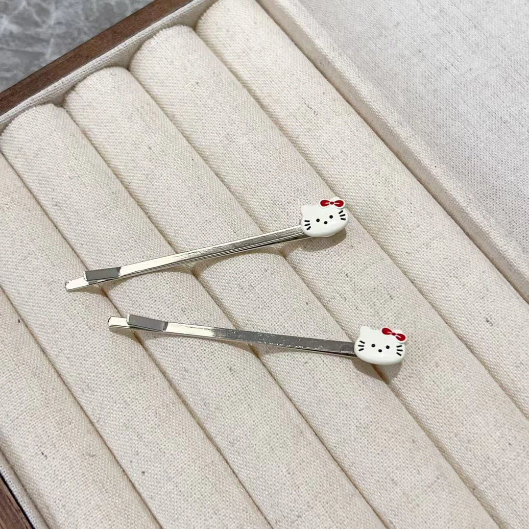 可爱简约款猫咪一字夹侧边夹J1418