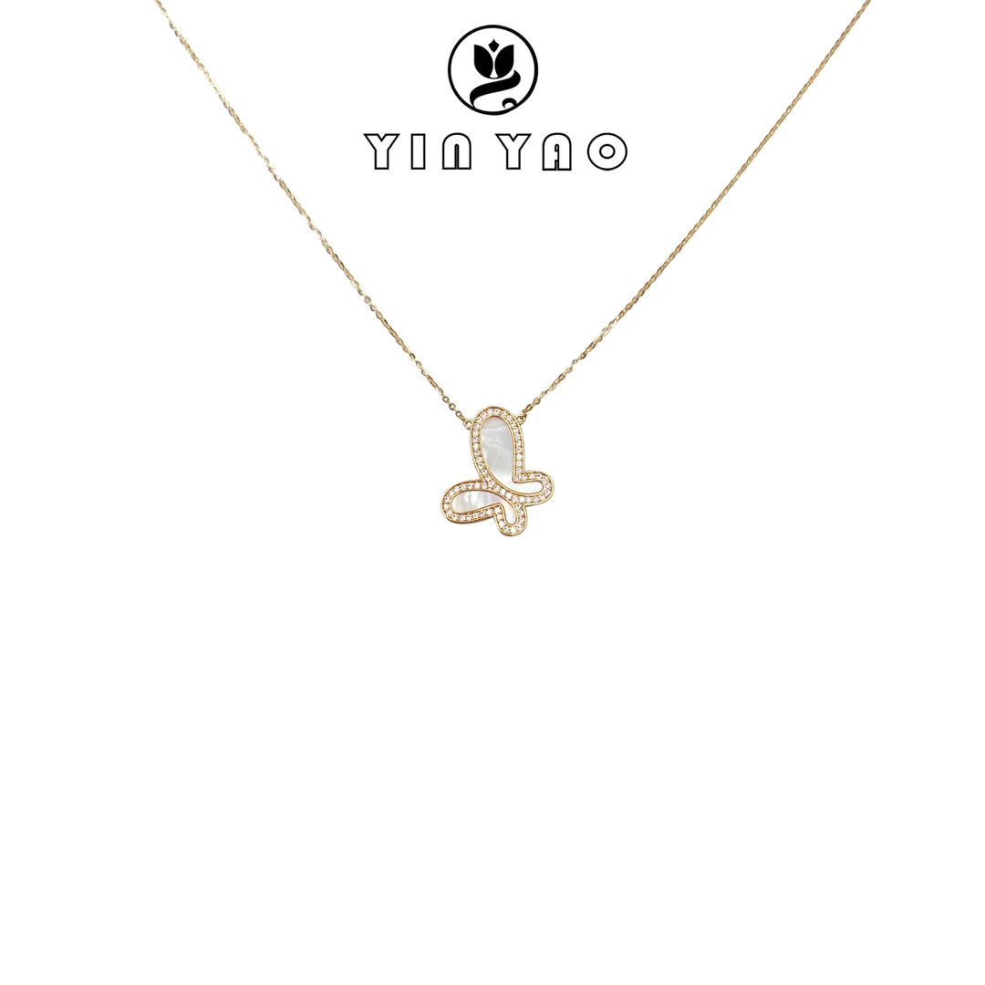 坠链均925银 【杳饰】原创设计精致蝴蝶项链轻奢百搭锁骨链1691