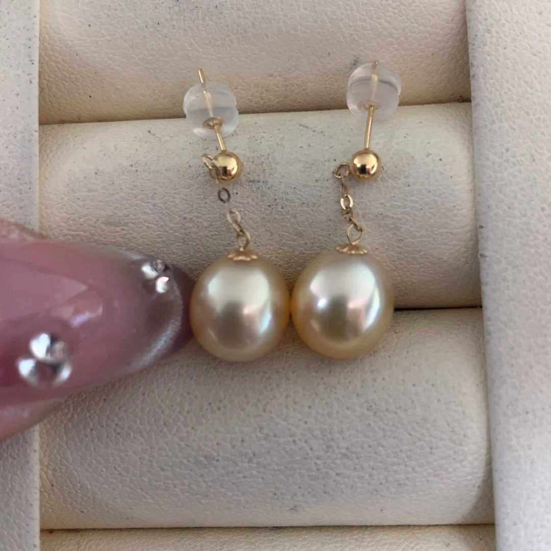 海水珍珠耳饰18K金镶嵌